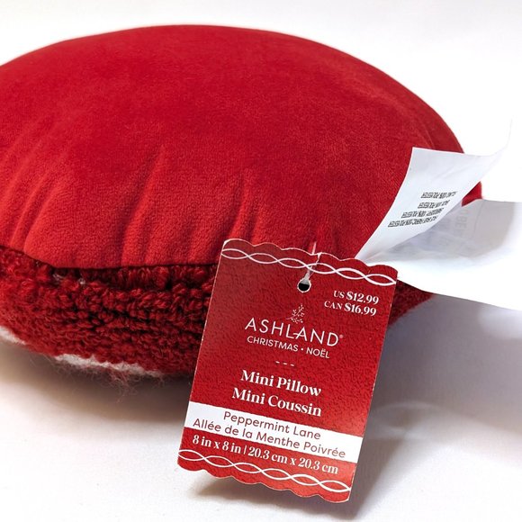 Red Santa Stop Here Decorative Christmas Pillow by Ashland | 8" x 8" | Michaels - Picture 4 of 4